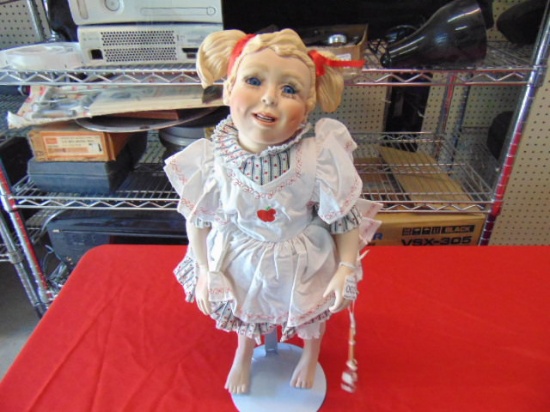 21" Collectible Lollypop Girl With Stand