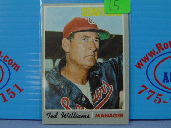 1970 Topps #211 Washington Senators Ted Williams Card