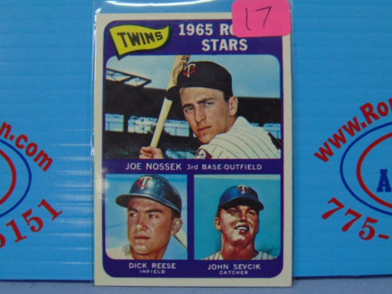 1966 Topps #597 Twins Rookie Stars Nossek/Reese/Sevcik