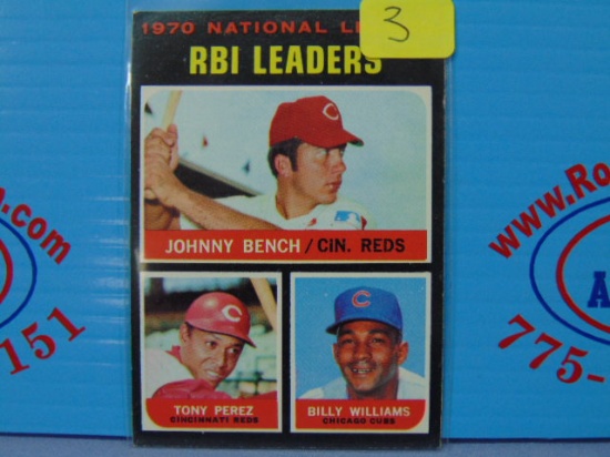 1971 Topps #64 N.L RBI Leaders - Bench/Perez/Williams Card