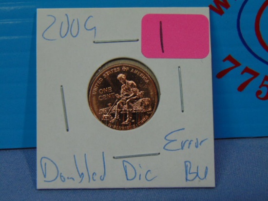 2009 Doubled Die Error Lincoln Penny - BU