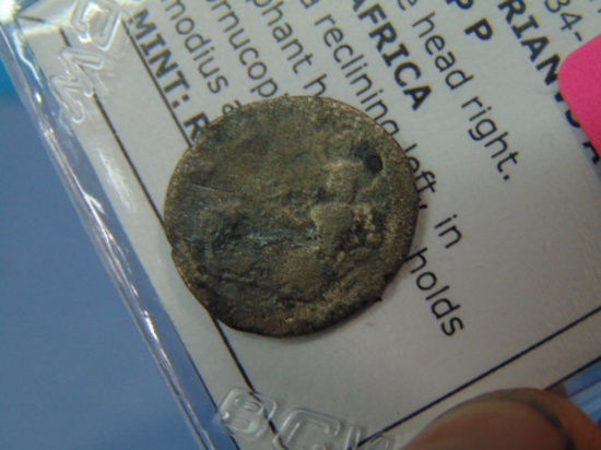 Ancient Roman Silver Denarius - Hadrian