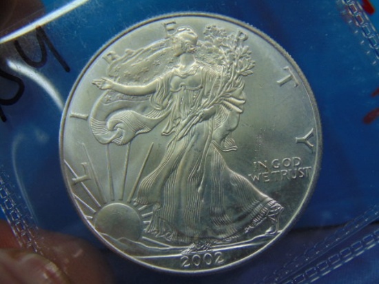 2002 American Silver Eagle Bullion Dollar - BU