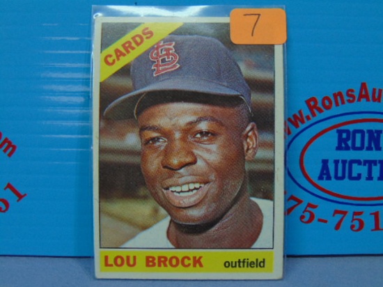 1966 Topps #125 Lou Brock Cardinals Baseball Card