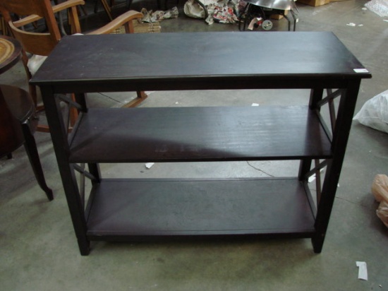 Dark Wood Sofa Table Shelf