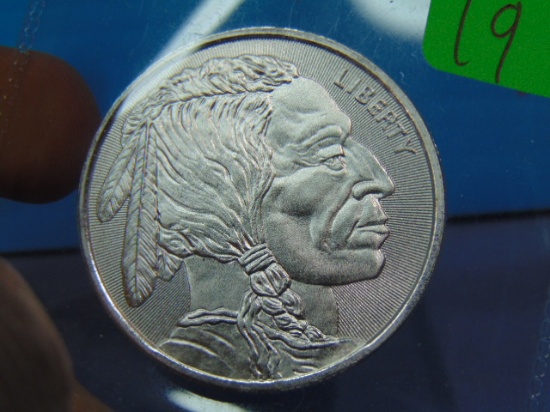 Buffalo Indian Head Silver Bullion Round