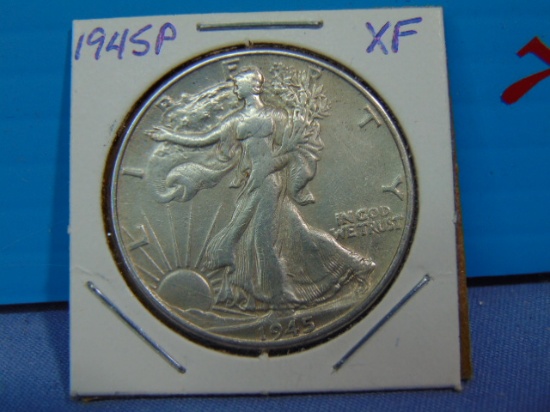 1945 Walking Liberty Silver Half Dollar - XF