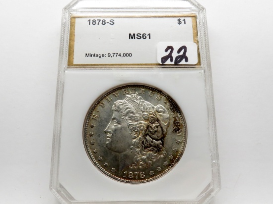 Morgan $ 1878S PCI MS, toning