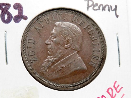 South Africa 1 Penny 1894 CH AU-Unc mintage 10,769