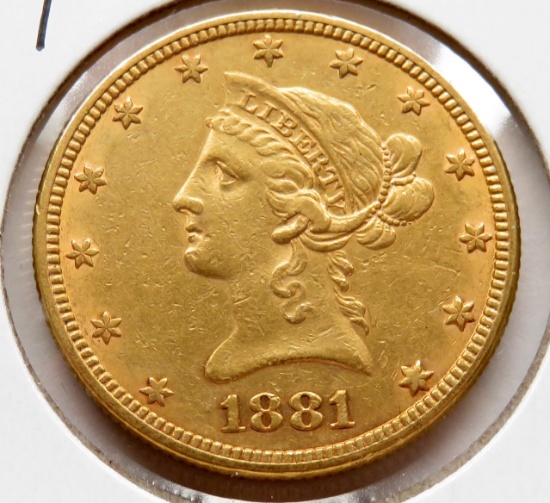 1881 Gold $10 Eagle EF
