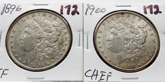 2 Morgan $: 1896 EF, 1900 CH EF