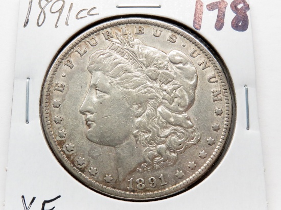 Morgan $ 1891-CC XF (Scratches on reverse)