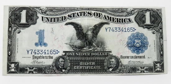 $1 Silver Certificate 1899 "Black Eagle" FR230, SN Y74334165, VF+