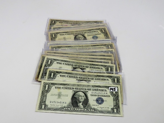 28-$1 Silver Certificates Series 1957 in holders, circ