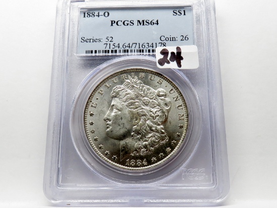 Morgan $ 1884-O PCGS MS64