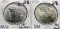 2 Peace $ bag marks: 1922 CH BU, 1923 Unc