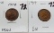 2 BU Indian Cents: 1908, 1909
