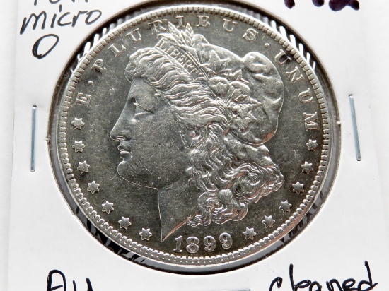 Morgan $ 1899-O "micro O" AU cleaned, better date