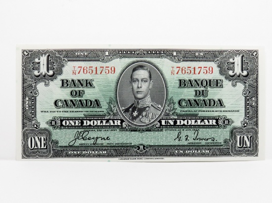 1937 Canada $1, SN 7651759, CH CU