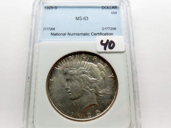 Peace $ 1925-S NNC Mint State