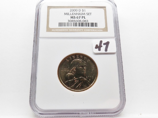 2000D Sacagawea $ from Millennium Set NGC MS67 PL