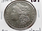 Morgan $ 1894-O AU cleaned better date