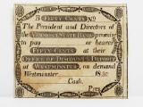 1830 Vermont State Bank 50 Cent Script VF stain