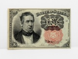 2 Fractional Currency 1874/75 : 10 Cent FR1265 CU, 25 Cent FR3351 VG