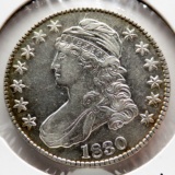 Capped Bust Half $ 1830 AU details cleaned