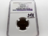 1863 NY,NY Edw. Schaaf Store Token NGC AU details improperly cleaned