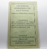 1936 Norfolk Commemorative Half Dollar Original Holder