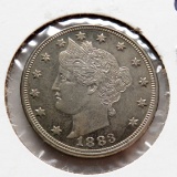 Liberty V Nickel 1883 No Cent Unc+