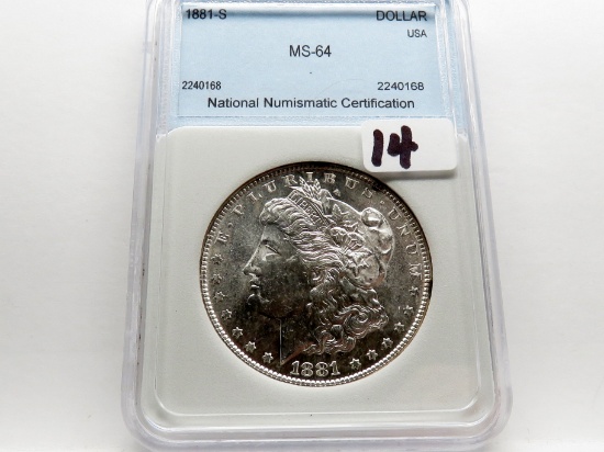 Morgan $ 1881S NNC MS, nice