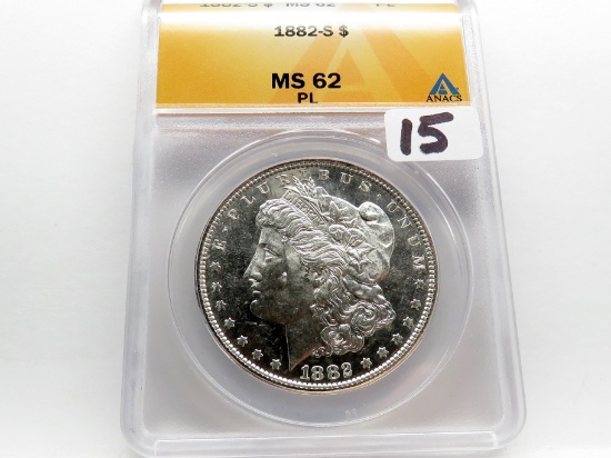 Morgan $ 1882S ANACS MS62 PL