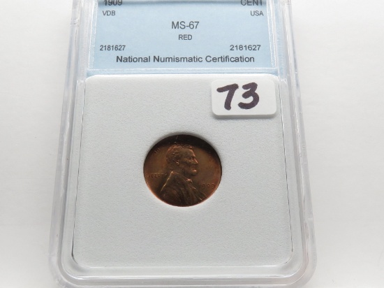 Lincoln Wheat Cent 1909 VDB NNC MS Red