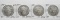 4 Morgan $ EF Splotchy, 3ea. 1891-S & 1897-S