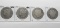 4 Morgan $ 1883-S G; 89-O F; 1900-S G; 01-S G