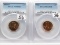 2 Lincoln Cents PCGS MS65 Red 1959-D & 1963