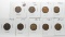 9 Lincoln Cents 1909; 09VDB; 12; 12-D; 13-D pitted; 15;15-D; 16-D pitted; 16-S