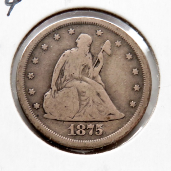 Seated Liberty 20 cent piece Good (Cleaned)