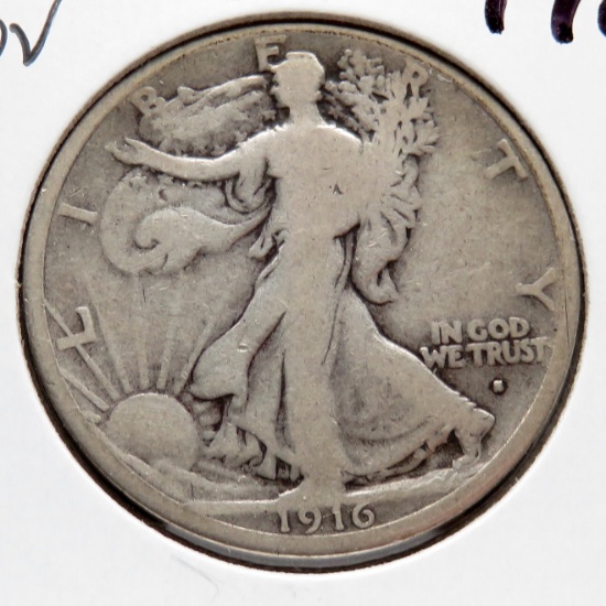 Walking Liberty Half $ 1916-S Obverse Good (Semi Key)