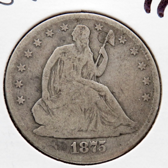 Seated Liberty Half $ 1875-S Very Good