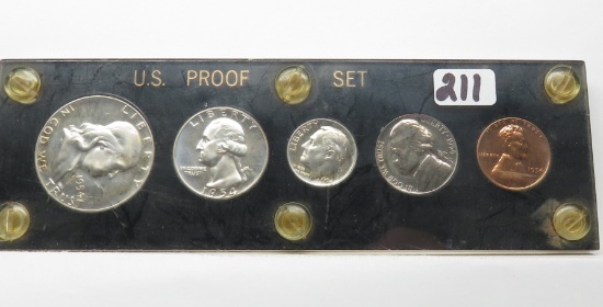 1954 US Proof Set in Capitol Plastic, some toning