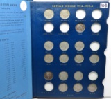 Whitman Classic Buffalo Nickel Album, 1913 Var 1-1938D, 56 Coins, No Keys, 2-30S, avg circ