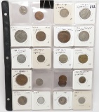 21 World Coins, 16 Countries, 1930's-1970's, few silver