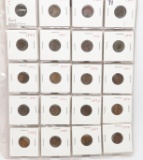 40 Indian Cents vinyl pgs,1882-1907, 22 dates