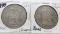 2 Netherlands Silver 2 1/2 Gulden both cleaned, EF-AU: 1858, 1867
