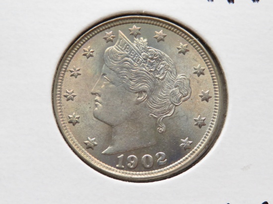 Liberty Head V Nickel 1902 CH BU (Nicely Toned)