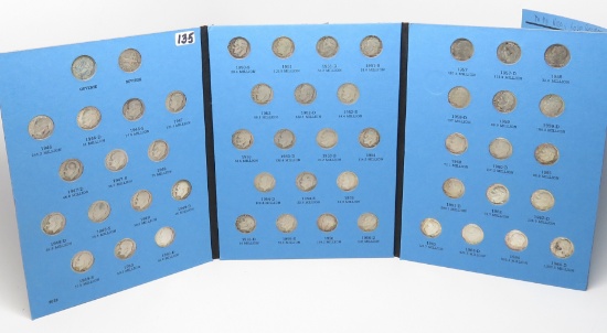 Whitman Roosevelt Dime Album, 1946-1964D, 50 Coins, dt/mm unchecked by us