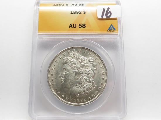 Morgan $ 1892 ANACS AU58